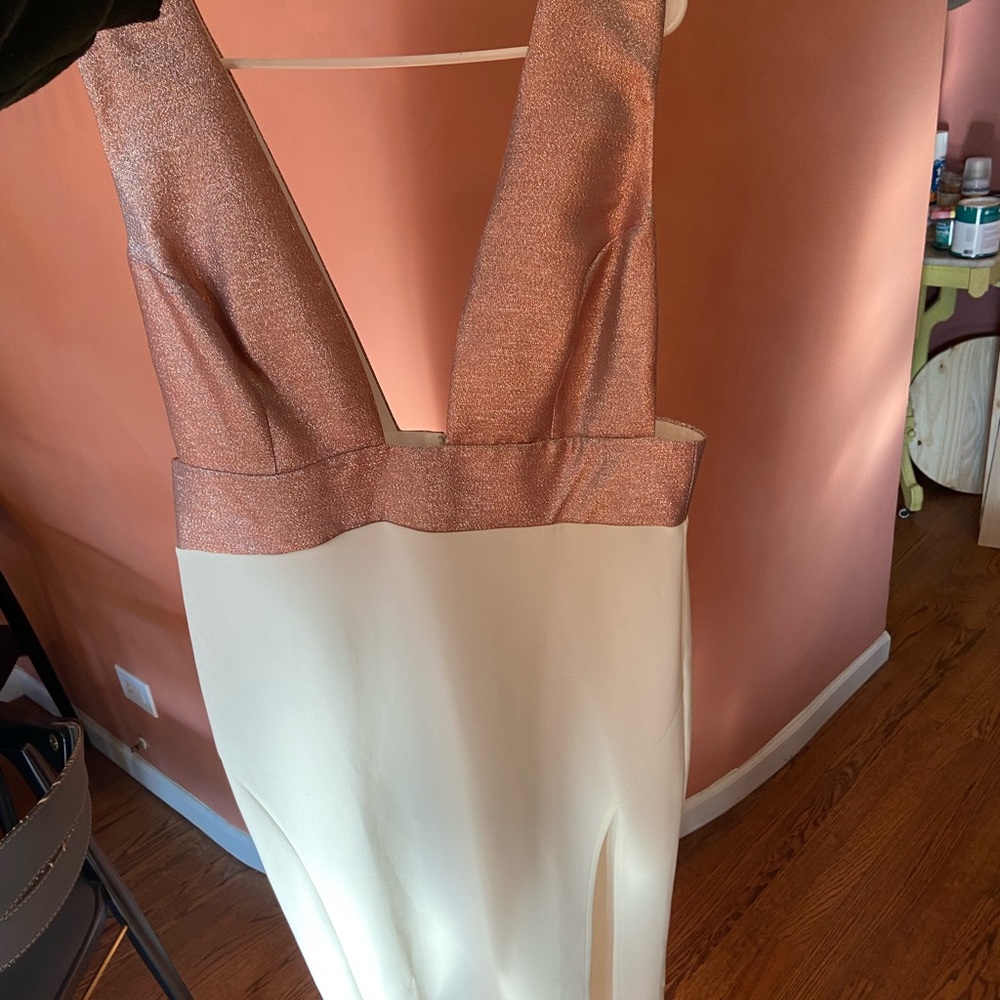 Rose gold two tone dress